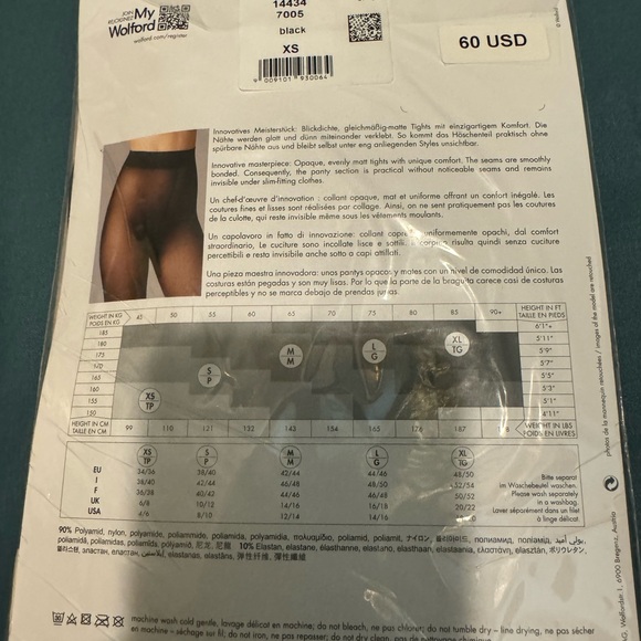 WOLFORD pure 50 denier XS black. - Picture 2 of 5